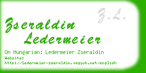 zseraldin ledermeier business card